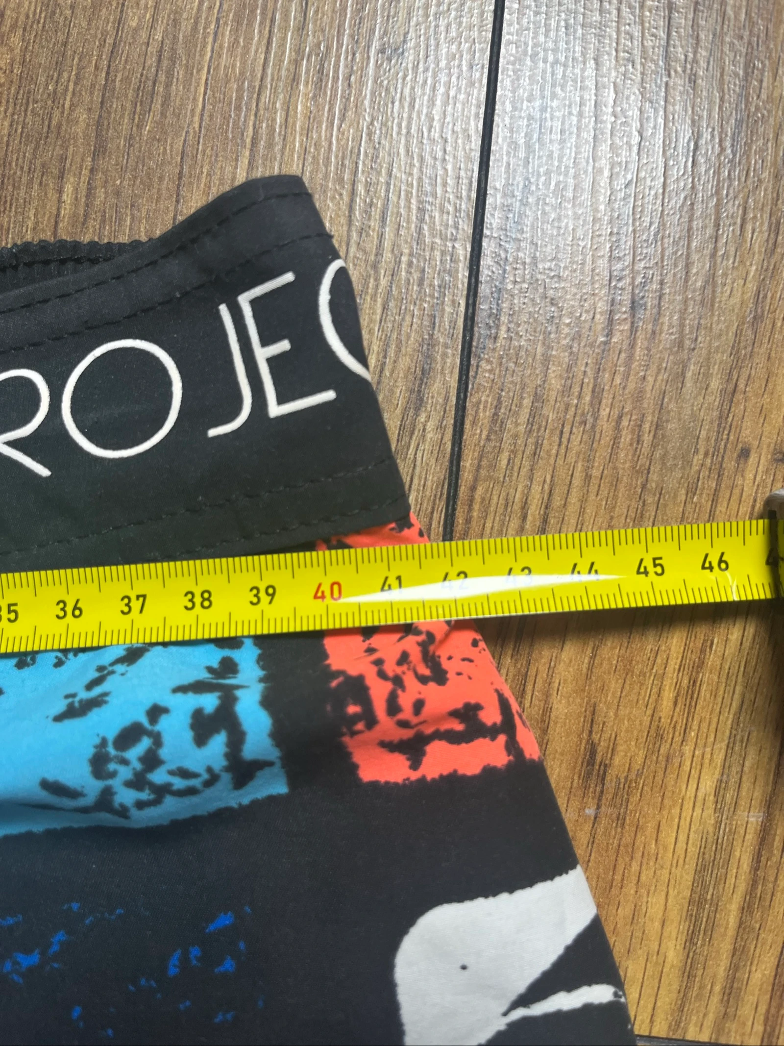Black boardshorts with geometric palm tree triangle print - Sun Project - Size M - very good condition – photo 6